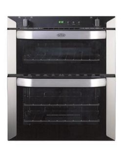 Belling Bi70G 60Cm Built-Under Double Gas Oven - Stainless Steel